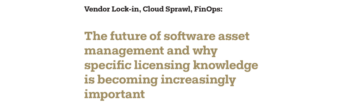 Whitepaper: The future of software asset management and why specific licensing knowledge is becoming increasingly important